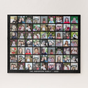 Puzzle Grille de collage photo de 63 Carrés avec texte - 