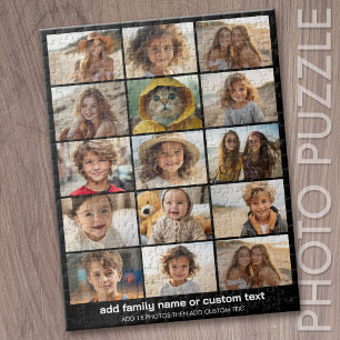 Puzzle Grille de collage photo simple 15 avec texte moder