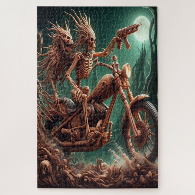 Puzzle Grimbone et Skulldust, monté leur grand hélico (Vertical)