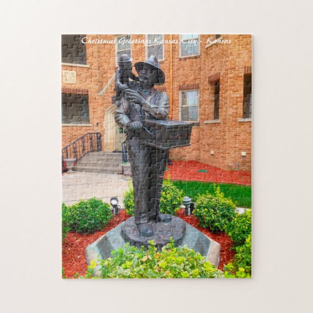 Puzzle Grinder d'organes du Kansas.voeux de Noël (Vertical)