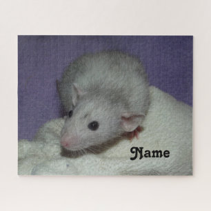 Puzzle Gris Bleu Personnalisé Dumbo Fancy Rat animal