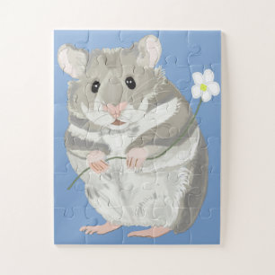 Puzzle gris et blanc Hamster