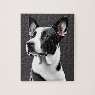 Puzzle Gros chien noir et blanc