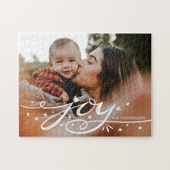 Puzzle Gros Joy Hand Lettré Photo (Horizontal)