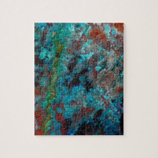 Puzzle Gros plan de Shattuckite bleue (Vertical)