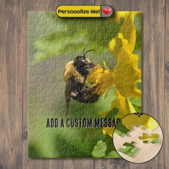 Puzzle Gros plan sur un bourdon (Bumble Bee Closeup Jigsaw Puzzle)