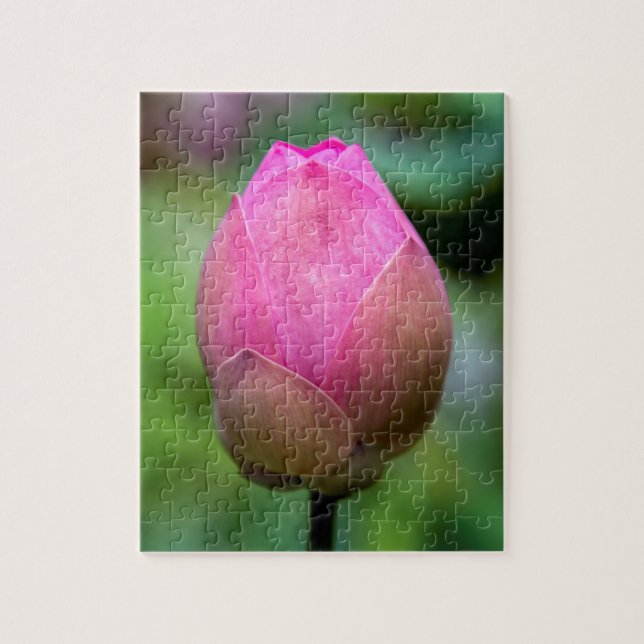 Puzzle Gros plan sur un bouton de fleur de lotus, Bali (Vertical)
