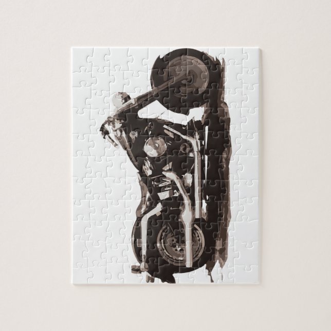 Puzzle Grosse moto classique de garçon (Vertical)