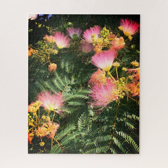 Puzzle Grosses fleurs de mimosa rose (Vertical)
