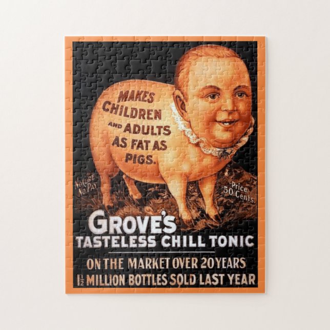 Puzzle Groves Tonic fait des enfants et des adultes gras  (Vertical)