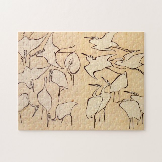 Puzzle Grues Hokusai (Horizontal)