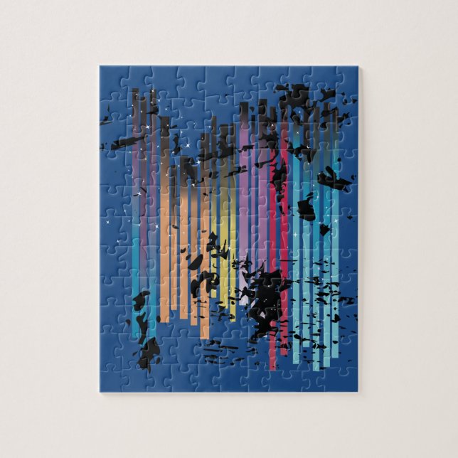 Puzzle Grunge Design (Vertical)