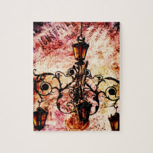 Puzzle Grunge rose clair Plaza