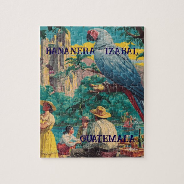 Puzzle GUATEMALA, BANANERA IZABAL Retro poster (Vertical)