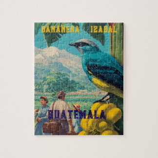 Puzzle GUATEMALA, BANANERA IZABAL Retro poster
