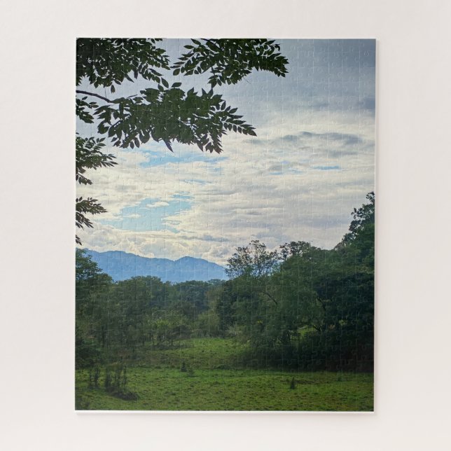 Puzzle Guatemala Highlands: Green Fields and Mountains (Vertical)