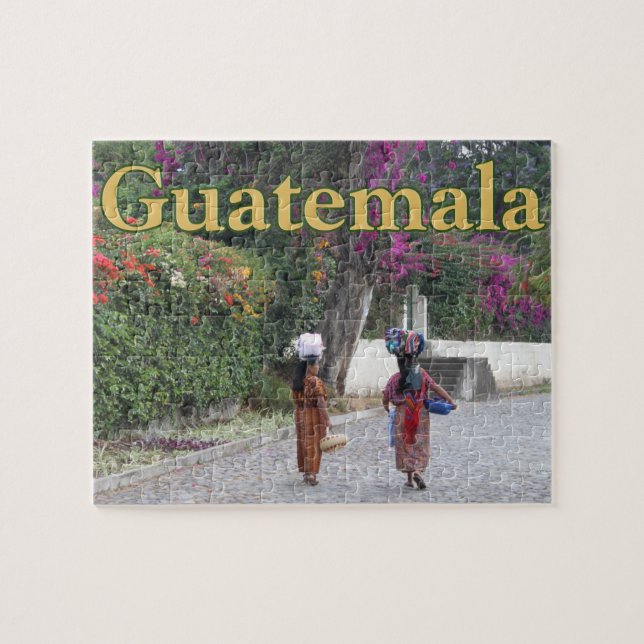 Puzzle Guatemala Women, Woman, Flowers, Traditional Dress (Horizontal)