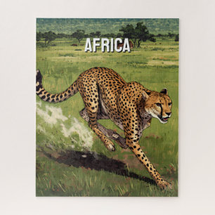 Puzzle Guépard Retro Africa Scénique