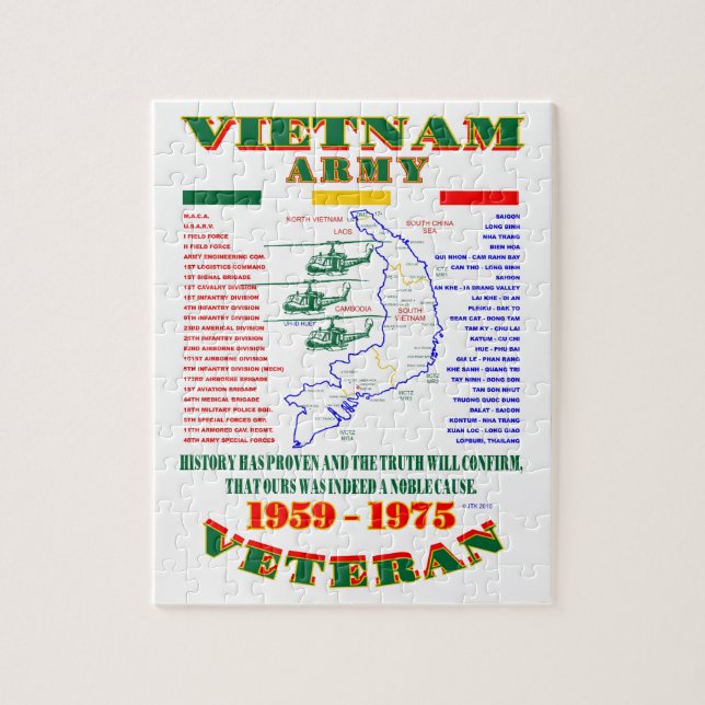 PUZZLE GUERRE DE VIETNAM. VÉTÉRAN AMÉRICAIN D'ARMÉE (Vertical)