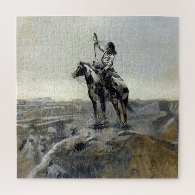 Puzzle “Guerre” Peinture occidentale de Charles M Russell (Vertical)
