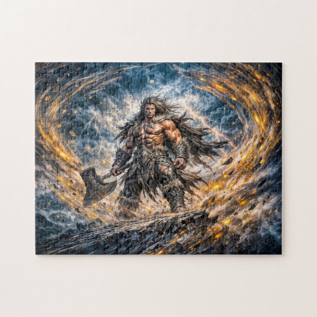 Puzzle Guerrier Berserker de Fantasy Dynamique avec Ba Pu (Horizontal)