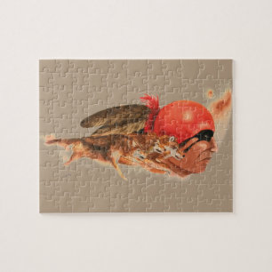 Puzzle Guerrier indien cherokee de clan de loup de Natif