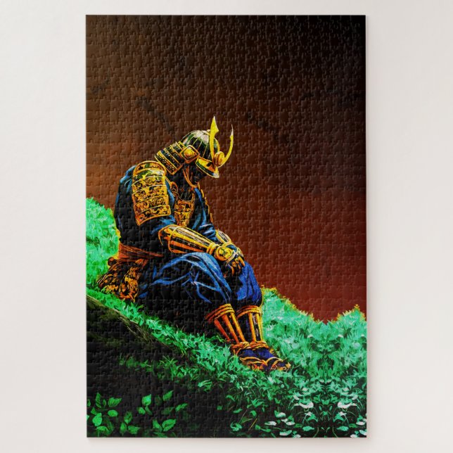 Puzzle Guerrier Samouraï en armure dorée – Épique Japonai (Vertical)