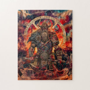 Puzzle Guerrier Viking à Asgard avec les Dieux