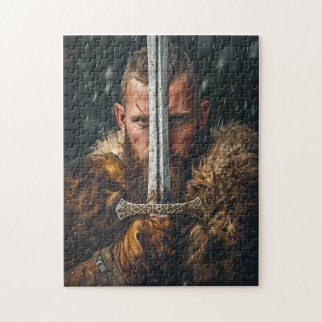 Puzzle Guerrier Viking en tenue authentique (Vertical)