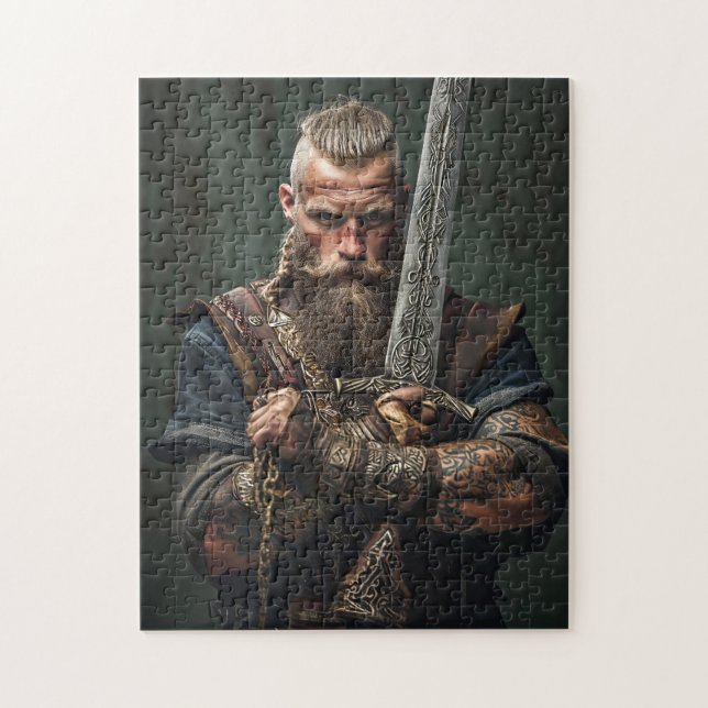 Puzzle Guerrier Viking en tenue authentique (Vertical)