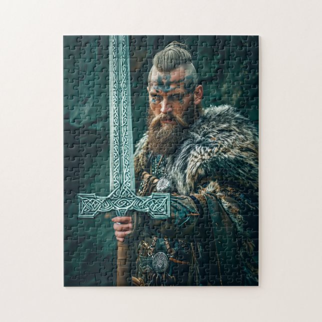 Puzzle Guerrier Viking en tenue authentique (Vertical)