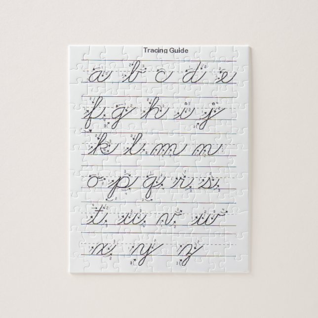 Puzzle Guide cursif minuscule (Vertical)