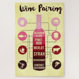 Puzzle Guide d'appariement des vins Amusement des aliment