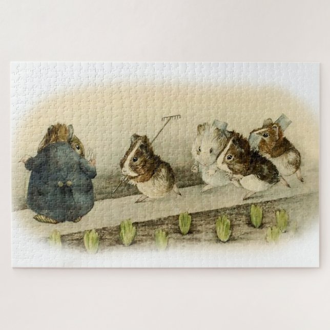 Puzzle “Guinea Pig Garden” by Beatrix Potter (Horizontal)