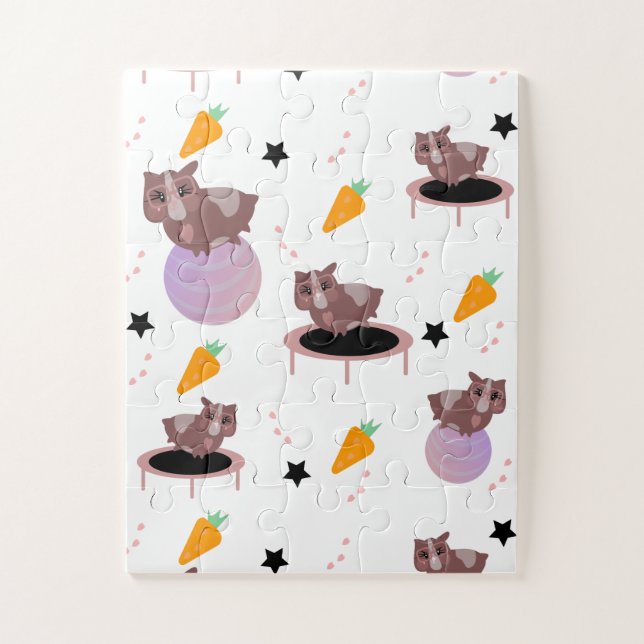 Puzzle Guinée Fitness Pig Gym Drôle Design (Vertical)