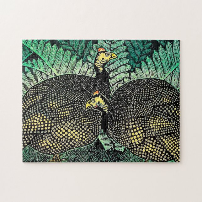 Puzzle Guinée Hens kasamatsu shiro oiseaux art japonais (Horizontal)
