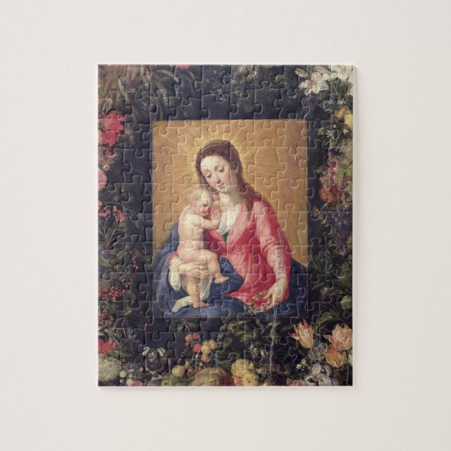 Puzzle Guirlande de fruit et de fleurs avec la Vierge et (Vertical)