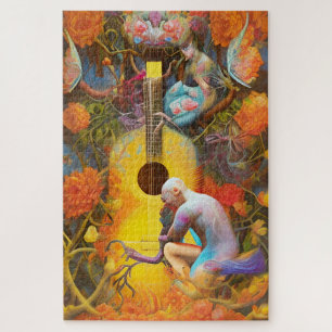 Puzzle Guitare acoustique arbre de vie avec l'homme