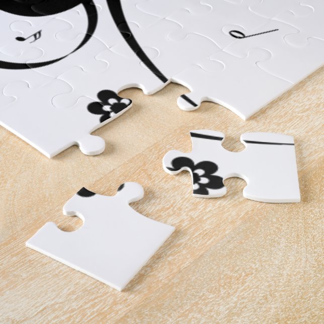 Puzzle Guitare Avec Notes Musicales (Côté)