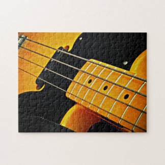 Puzzle Guitare basse jaune