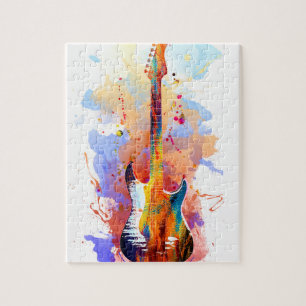 Puzzle Guitare colorée