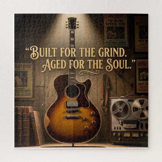 Puzzle Guitare électrique Archtop de style vintage (Vertical)