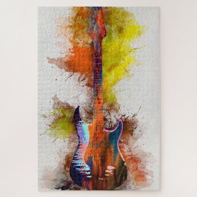 Puzzle Guitare multicolore (Vertical)