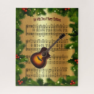 Puzzle Guitare ~ "Nous Vous Souhaitons Un Joyeux Noël" ~