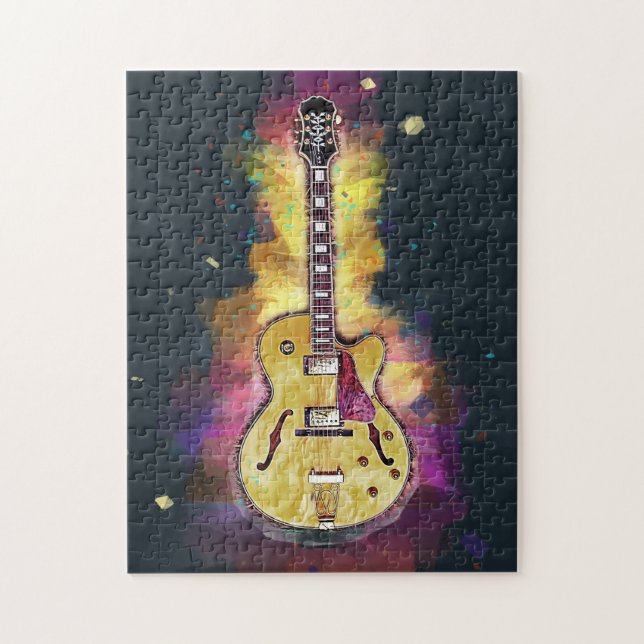 Puzzle Guitare personnalisée cool (Vertical)