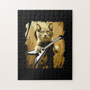 Puzzle Guitariste de chats Rocker
