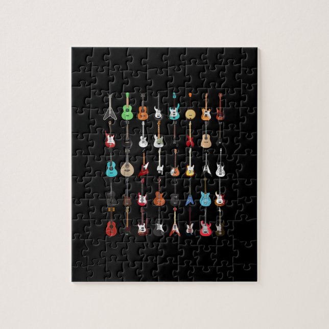 Puzzle Guitariste Guitare instrument de musique Rock et R (Vertical)