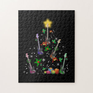 Puzzle Guitariste Noël Arbre Guitare Anniversaire