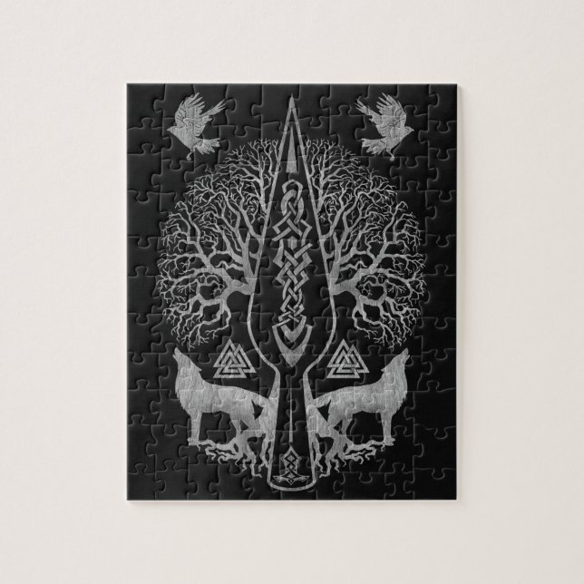 Puzzle Gungnir - lance d'Odin et arbre de la vie - (Vertical)
