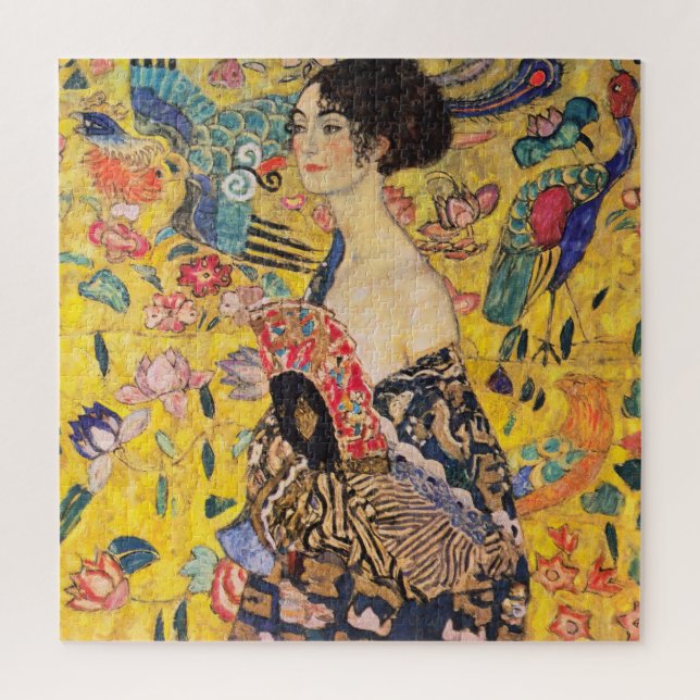 Puzzle Gustav Klimt - Dame au éventail (Vertical)